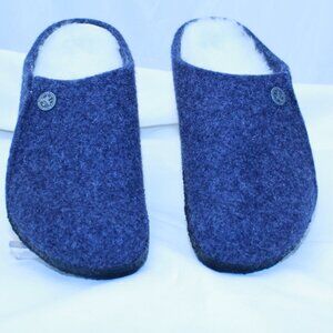 Birkenstock Kids Size 2-2.5 EU 33 Blue Zermatt Shearling Lined Slide Slippers